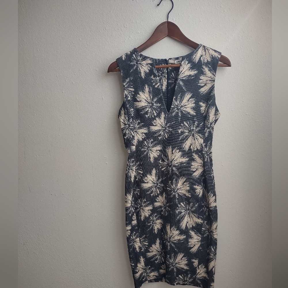 L’AGENCE  Midi Palm Tree Denim Summer Dress  Size 2